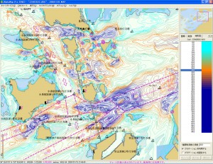 海底地形図表示例